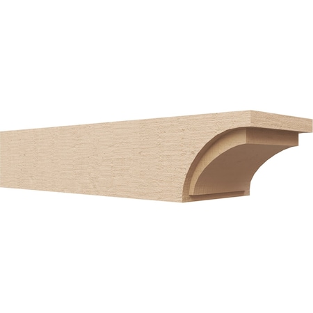 Ekena Millwork 6in. W x 4in. H x 20in. L Rivera Woodgrain TimberThane Rafter Tail, Primed Tan RFTUR06X04X20RIVRCPR
